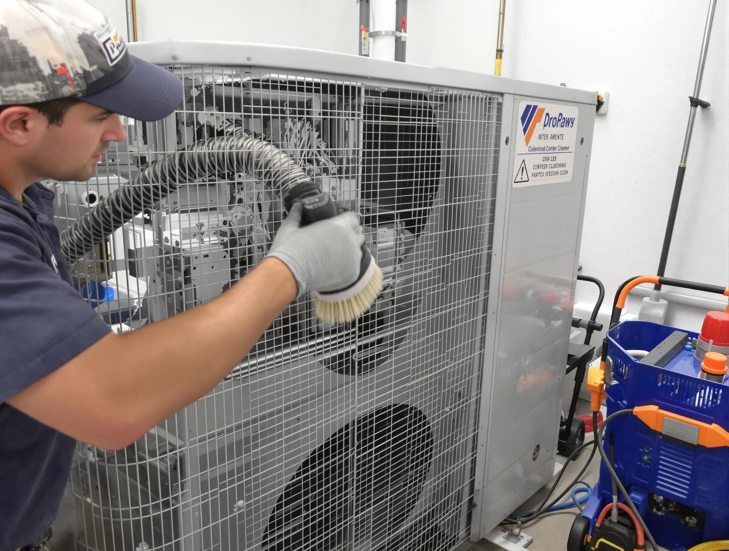 Tyrone Air Duct Cleaning specialist performing precision AC coil cleaning for improved system performance in Tyrone