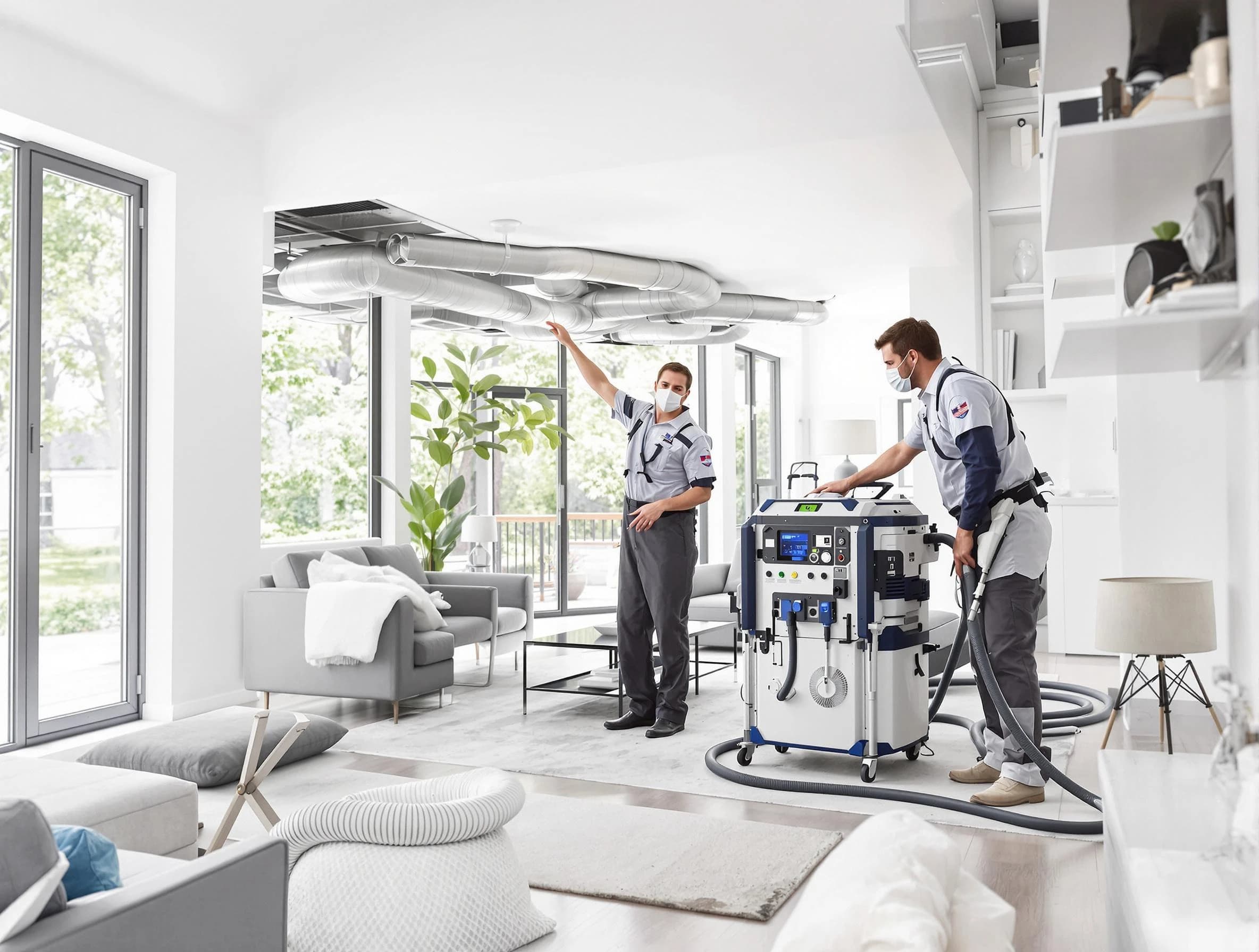 Tyrone Air Duct Cleaning professional conducting pure air duct cleaning with state-of-the-art equipment in Tyrone