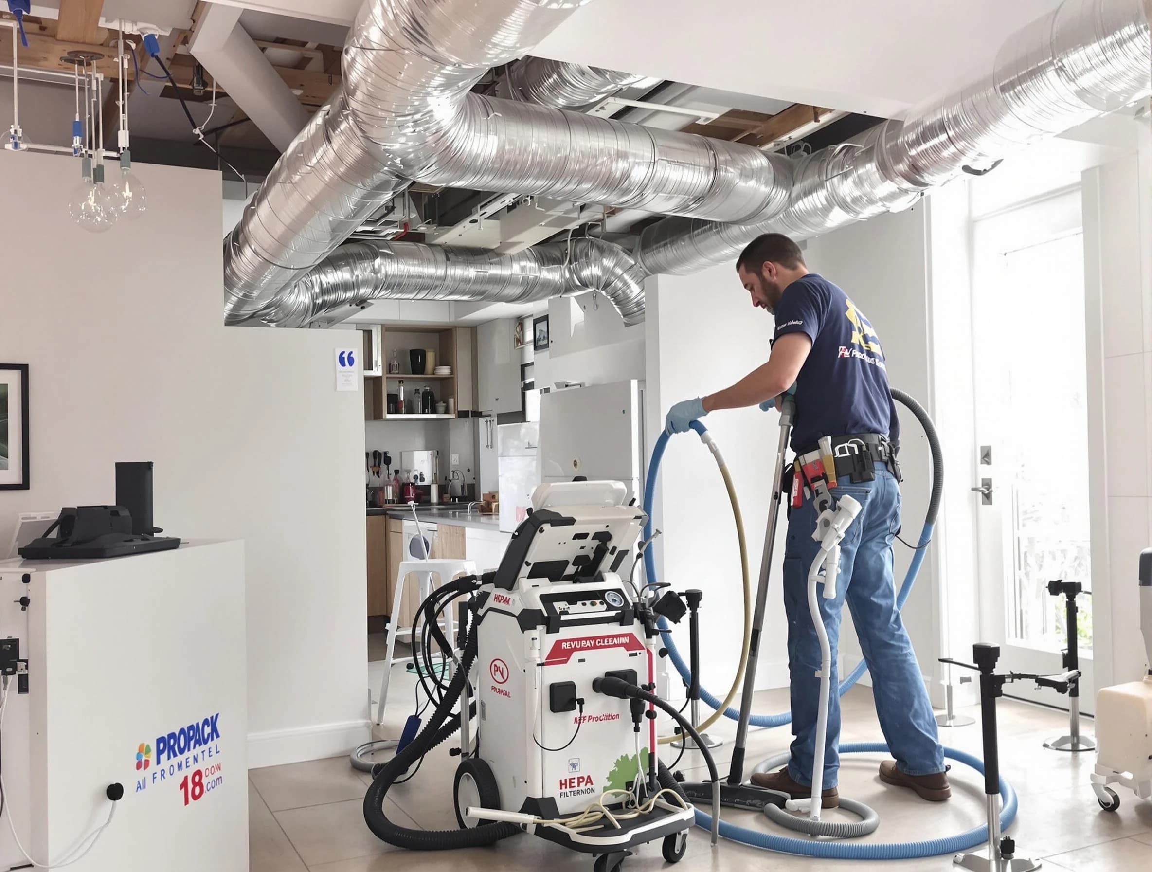 Tyrone Air Duct Cleaning technician performing advanced pure duct cleaning with specialized equipment in Tyrone