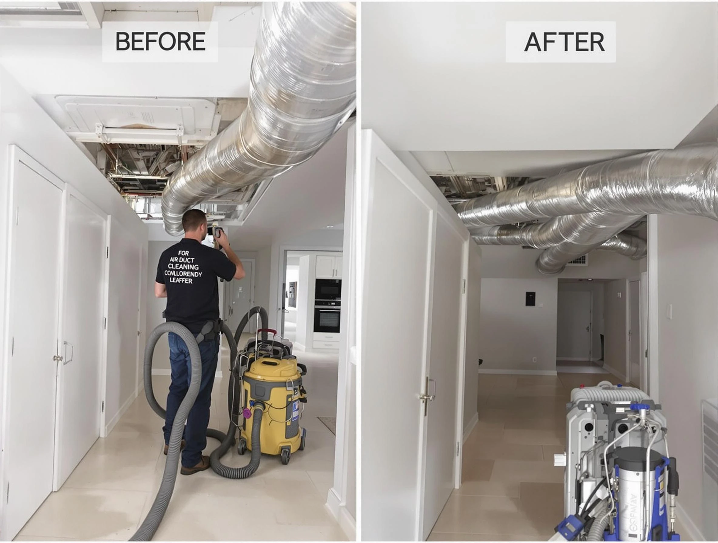 Tyrone Air Duct Cleaning professional performing thorough air duct cleaning in Tyrone