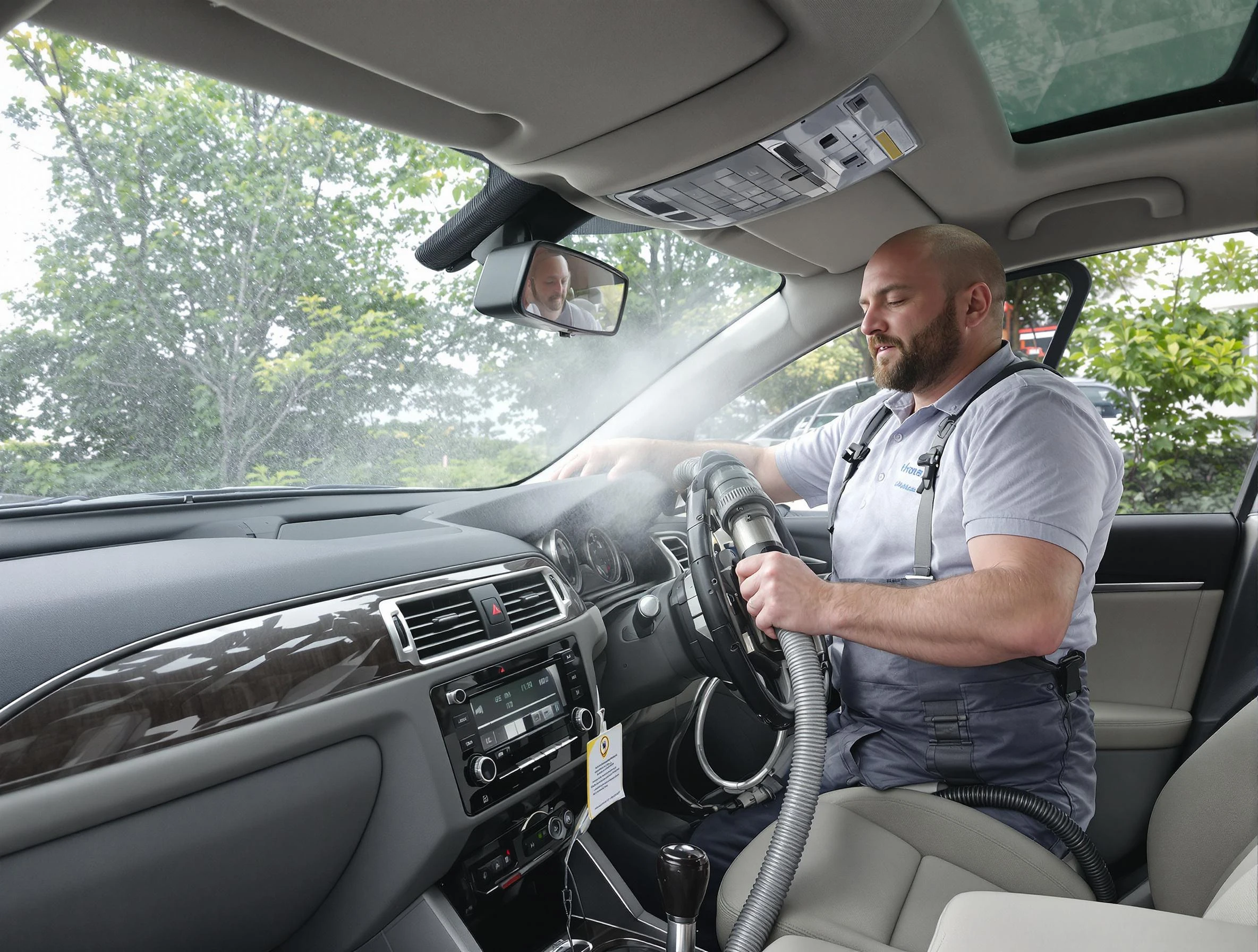 Tyrone Air Duct Cleaning specialist performing professional car duct cleaning in Tyrone