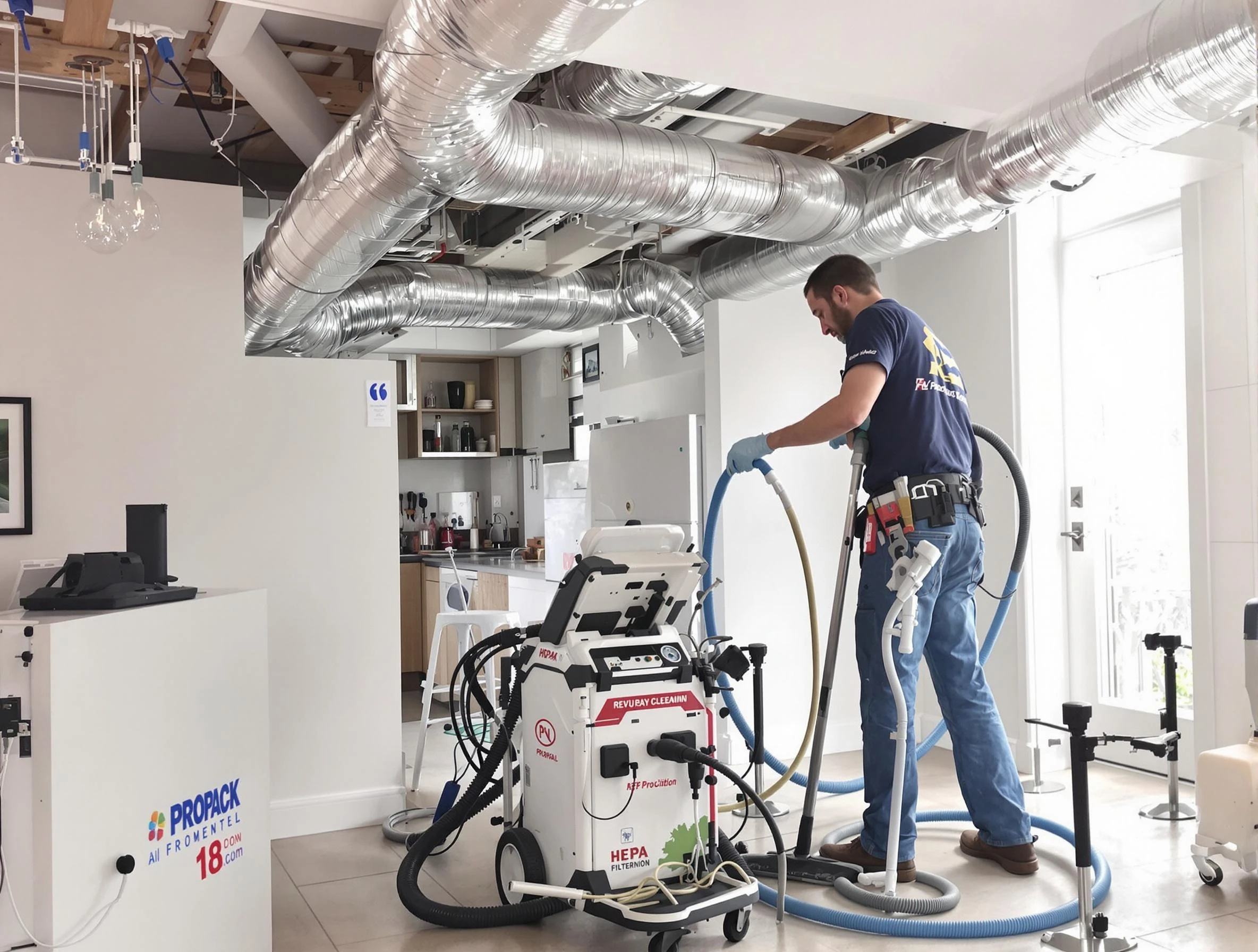 Tyrone Air Duct Cleaning technician performing advanced pure duct cleaning with specialized equipment in Tyrone