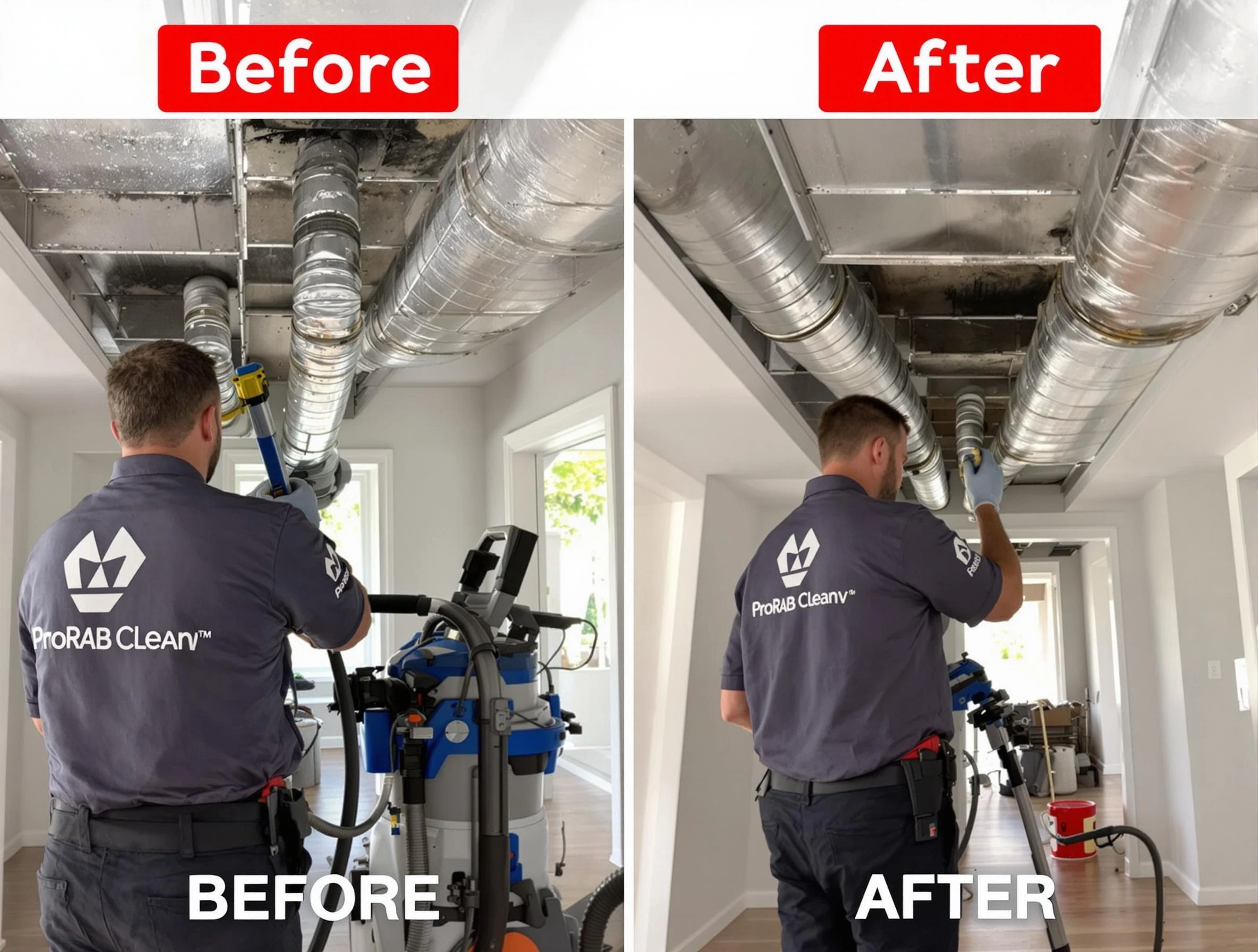 Tyrone Air Duct Cleaning expert performing thorough residential duct cleaning in a Tyrone home